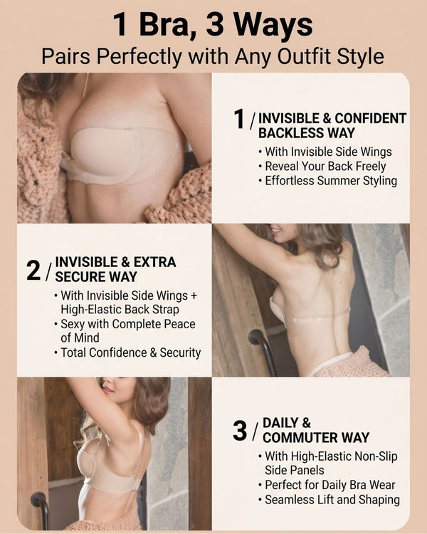 Curvvvy® Miss Double Invisairpad Bra/Invisible Bra Inflatable