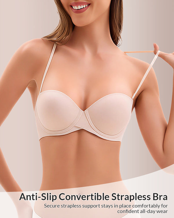 Curvvvy® Push-Up & Anti-Slip Seamless Strapless Bra