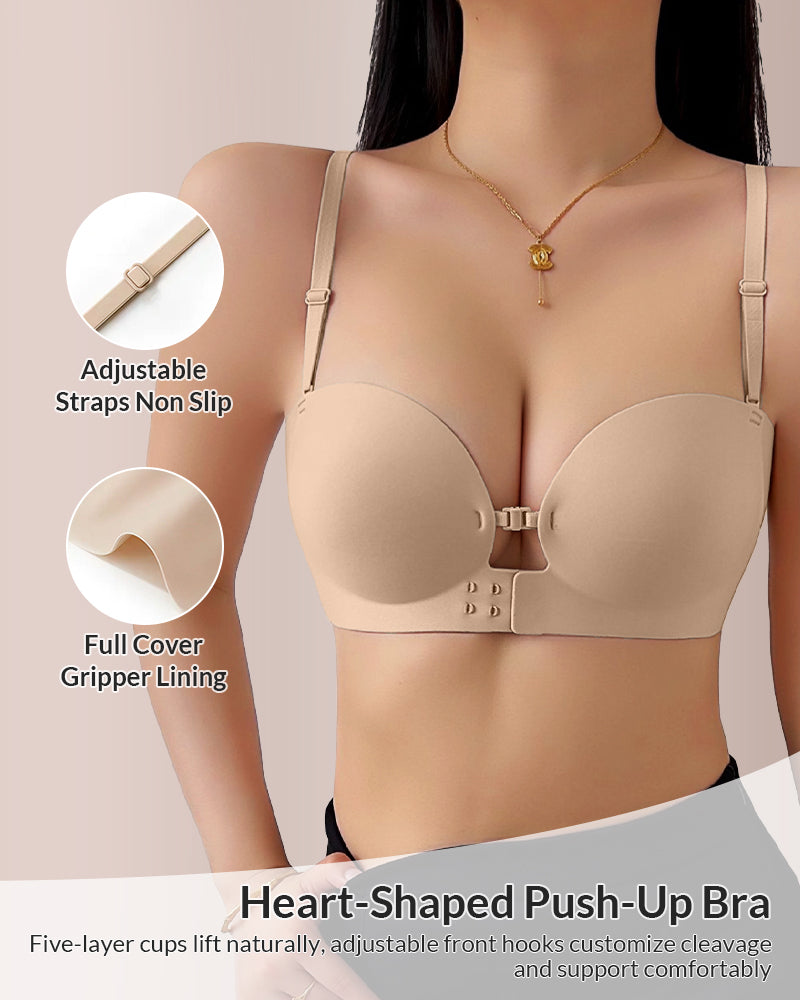 Curvvvy® Front-Closure Strapless Push-Up Bra