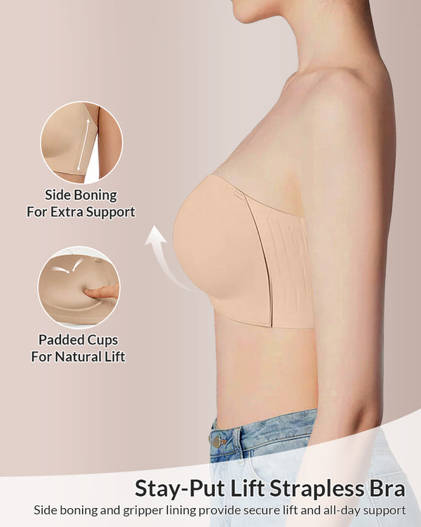 Curvvvy® Front-Closure Strapless Push-Up Bra