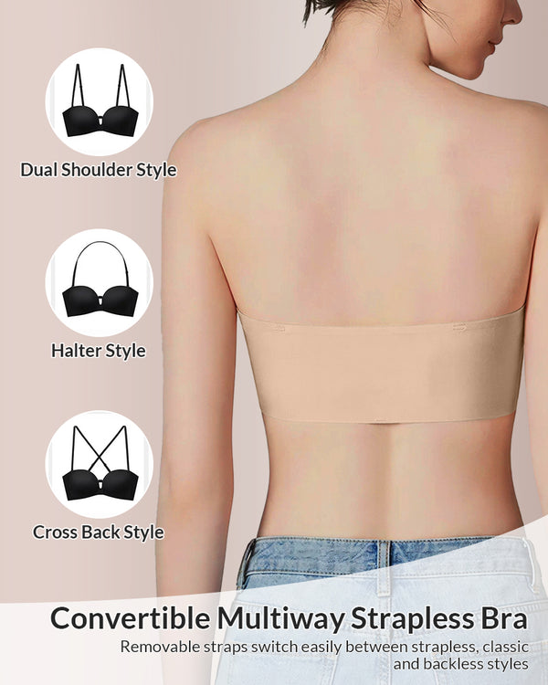 Curvvvy® Front-Closure Strapless Push-Up Bra