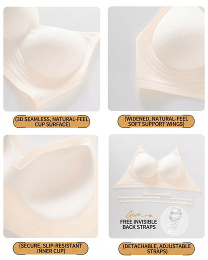 Curvvvy® U-Back Invisible Halter Thin Straps Push-Up Seamless JellyBra Support Backless Lingerie