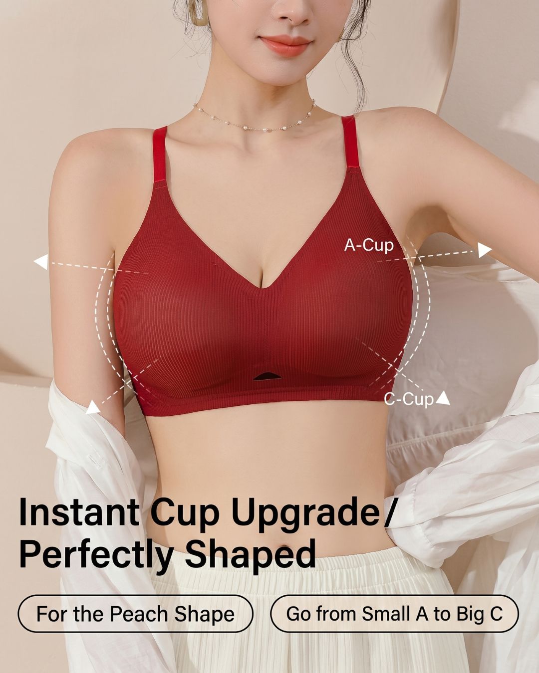 Curvvvy™ Seamless Push-Up Bra Natural Lift Enhanced Cleavage Bra