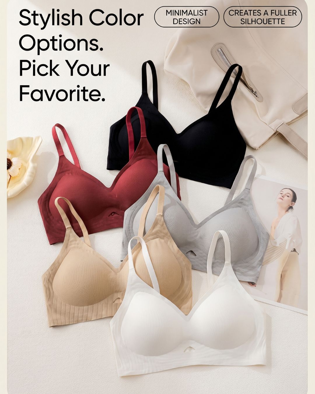 Curvvvy™ Seamless Push-Up Bra Natural Lift Enhanced Cleavage Bra