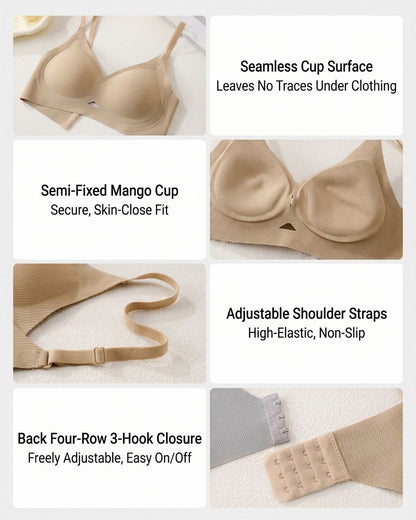 Curvvvy™ Seamless Push-Up Bra Natural Lift Enhanced Cleavage Bra