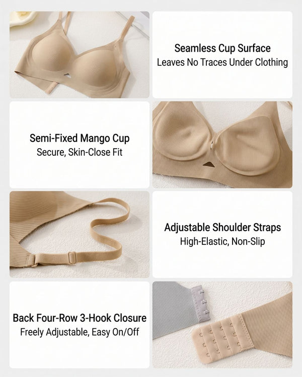 Curvvvy™ Seamless Push-Up Bra Natural Lift Enhanced Cleavage Bra