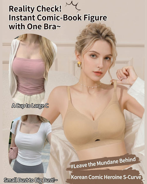 Curvvvy™ Seamless Push-Up Bra Natural Lift Enhanced Cleavage Bra