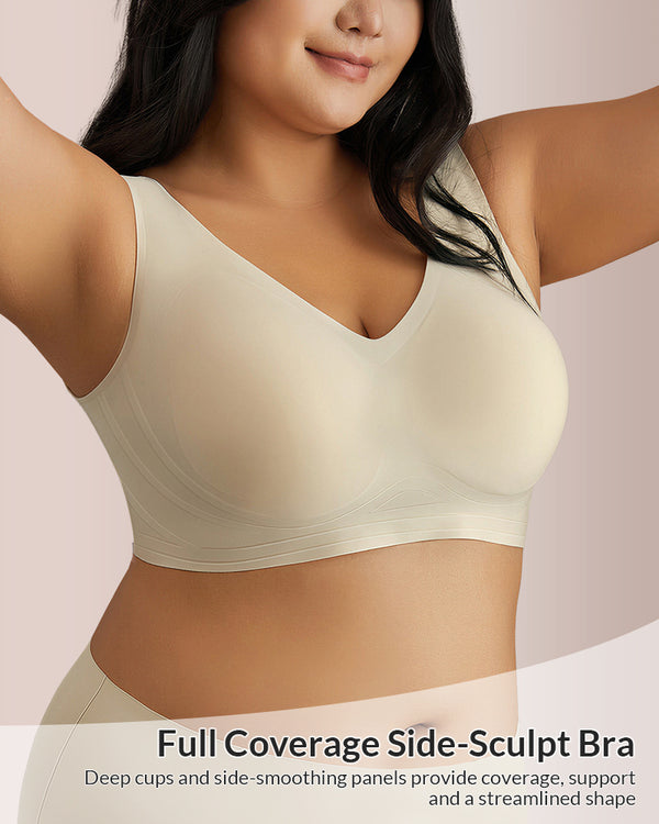 Curvvvy® Plus Size Seamless Minimizing Bra & Panty Set
