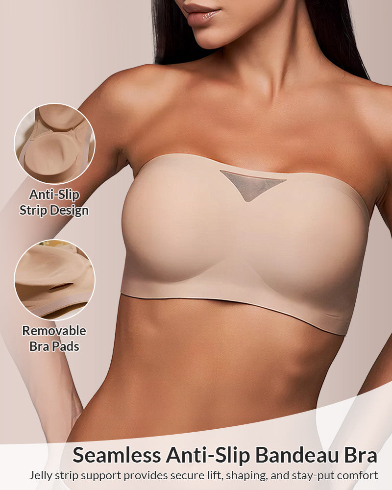 Curvvvy™ Seamless Anti-Slip Strapless Bandeau Bra