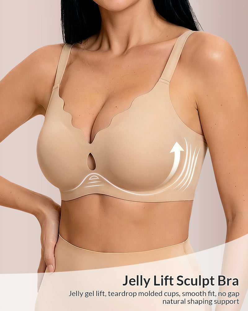 Curvvvy™ Seamless Wire-Free Jelly Support Minimizer Bra
