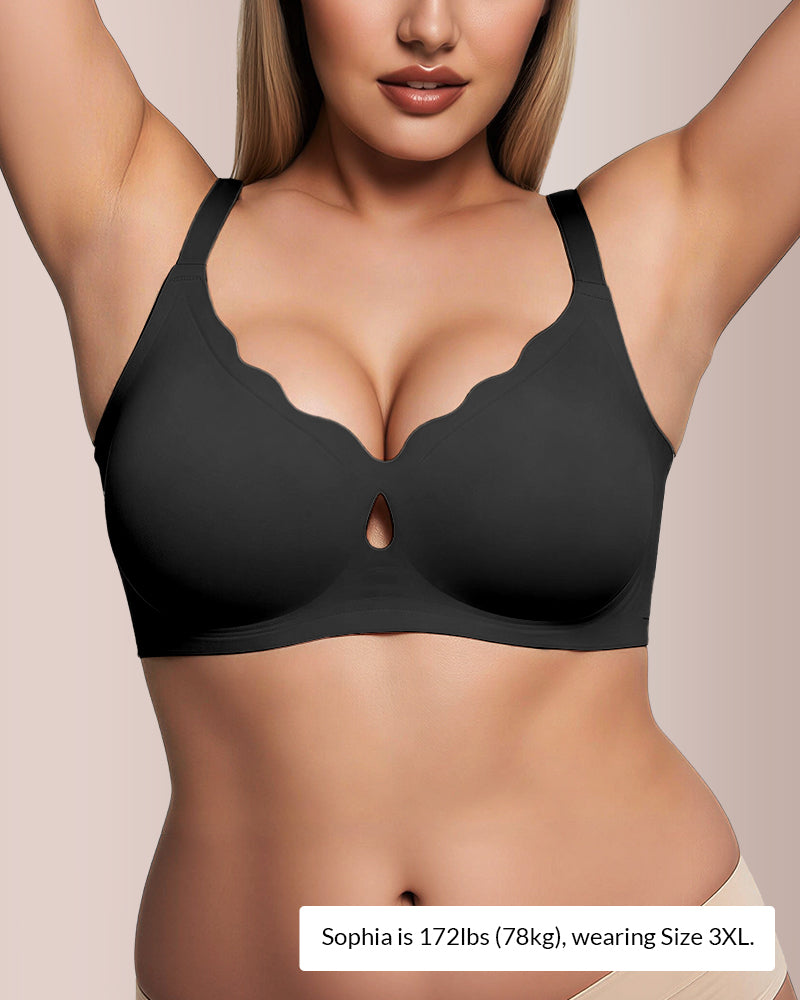Curvvvy™ Seamless Wire-Free Jelly Support Minimizer Bra