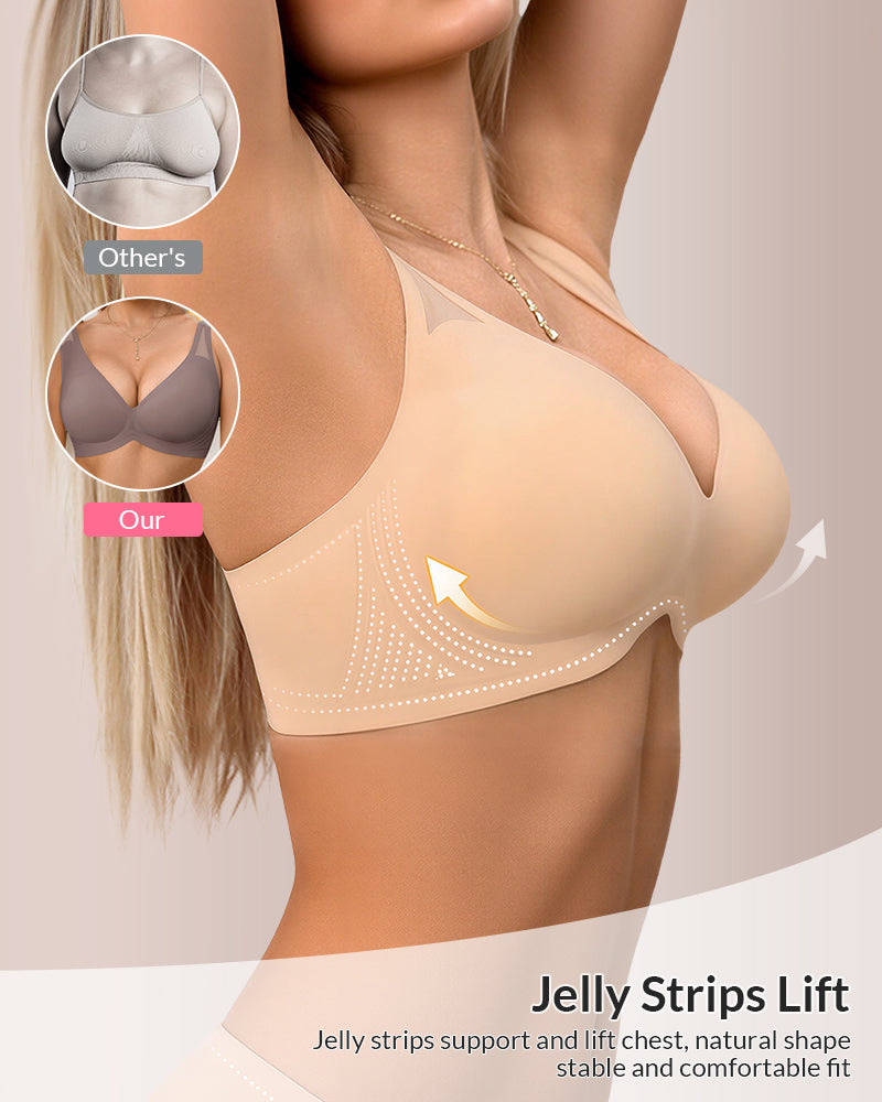 Curvvvy™ Seamless Deep V-Neck Push-Up Bra