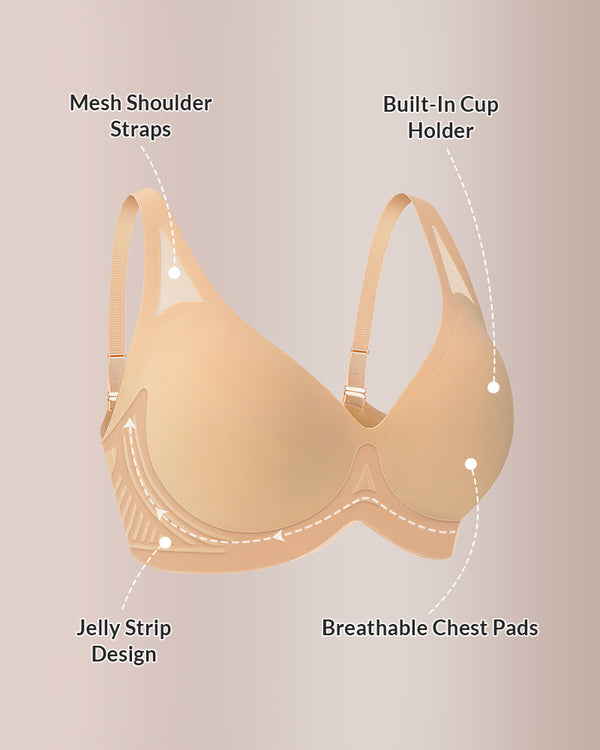 Curvvvy™ Seamless Deep V-Neck Push-Up Bra