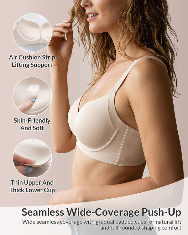 Curvvvy™ Cloud-Soft Seamless Wireless Push-Up Bra