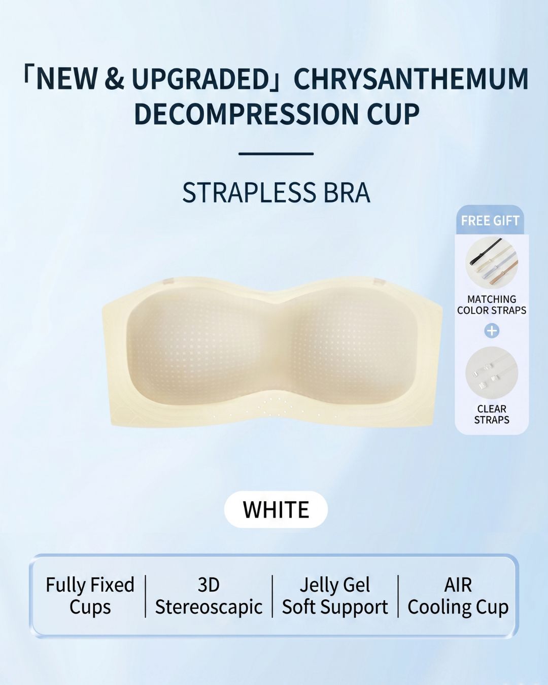 Curvvvy™ Chrysanthemum Cup Soft Support Strapless Bralette