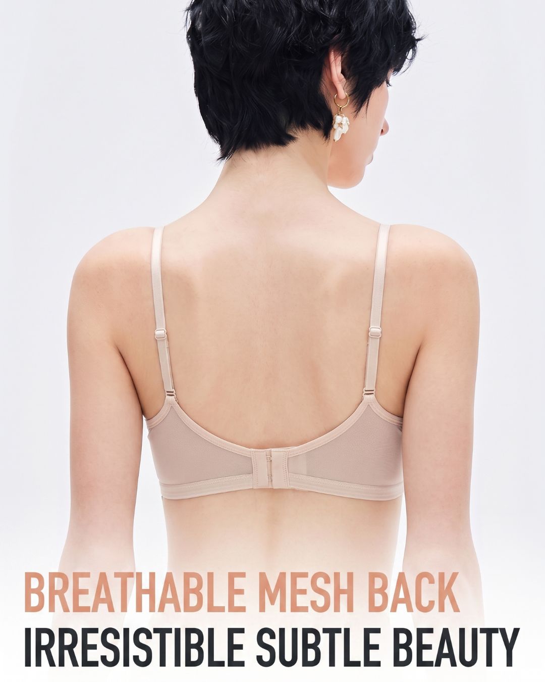 Curvvvy™ French Eyelash Lace Wireless Push-Up Bra