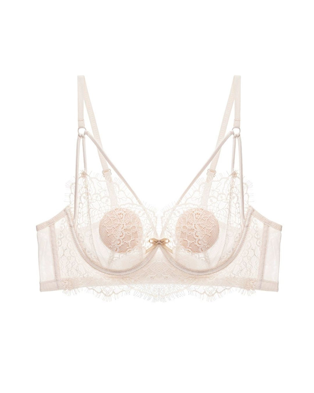 Curvvvy™ French Eyelash Lace Wireless Push-Up Bra