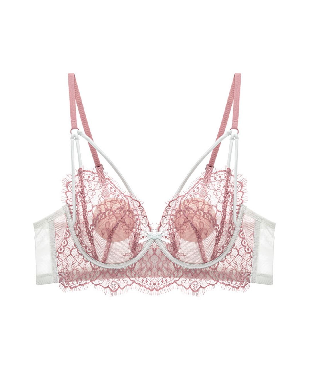 Curvvvy™ French Eyelash Lace Wireless Push-Up Bra