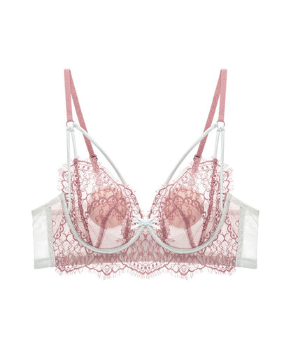Curvvvy™ French Eyelash Lace Wireless Push-Up Bra