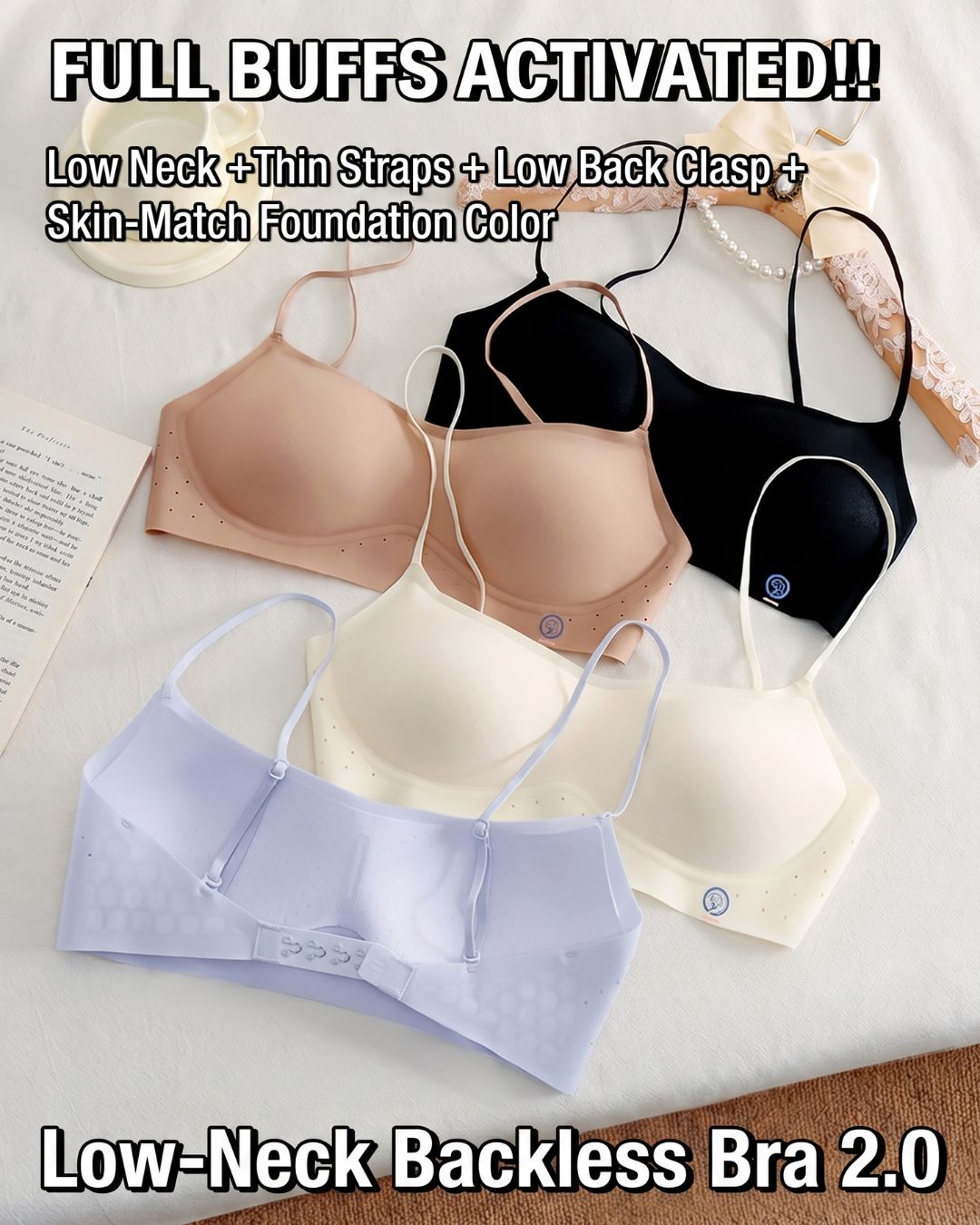 Curvvvy™ Seamless Low-Cut Push-Up JellyBra