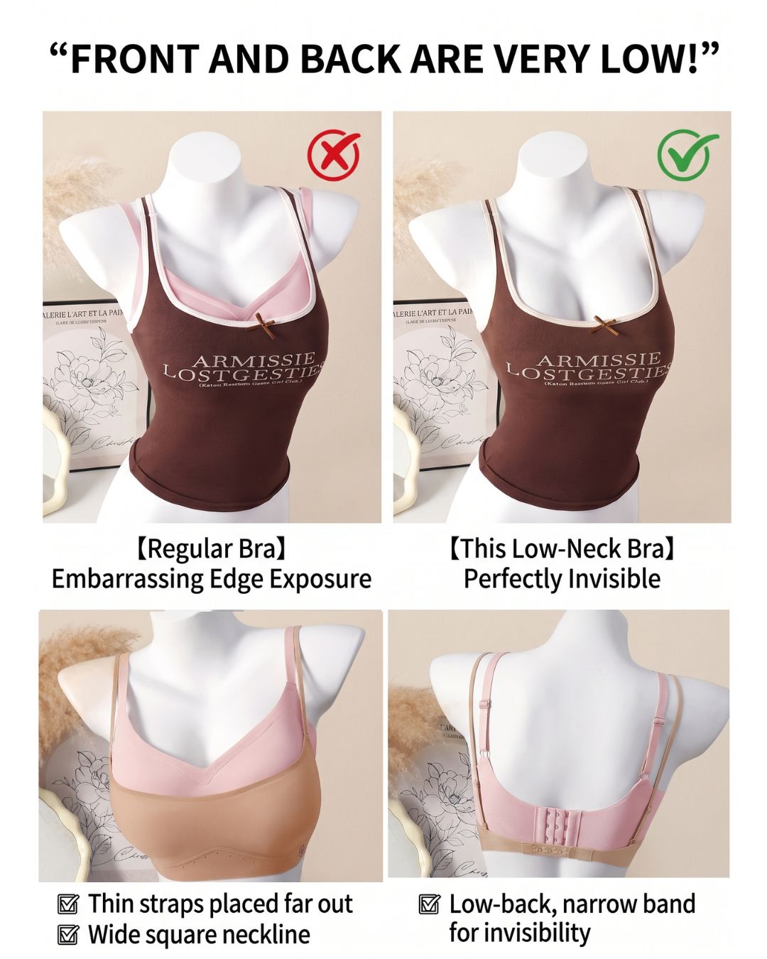 Curvvvy™ Seamless Low-Cut Push-Up JellyBra