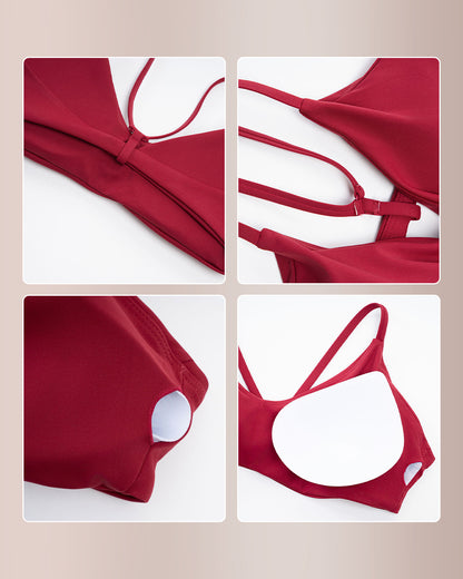 Curvvvy™ Y-Back Ring Detail Sports Bra With Removable Pads