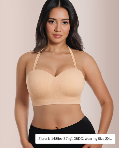 Curvvvy™ Supportive Wireless Bandeau Bra - Plus Size Anti-Slip Multi-Way