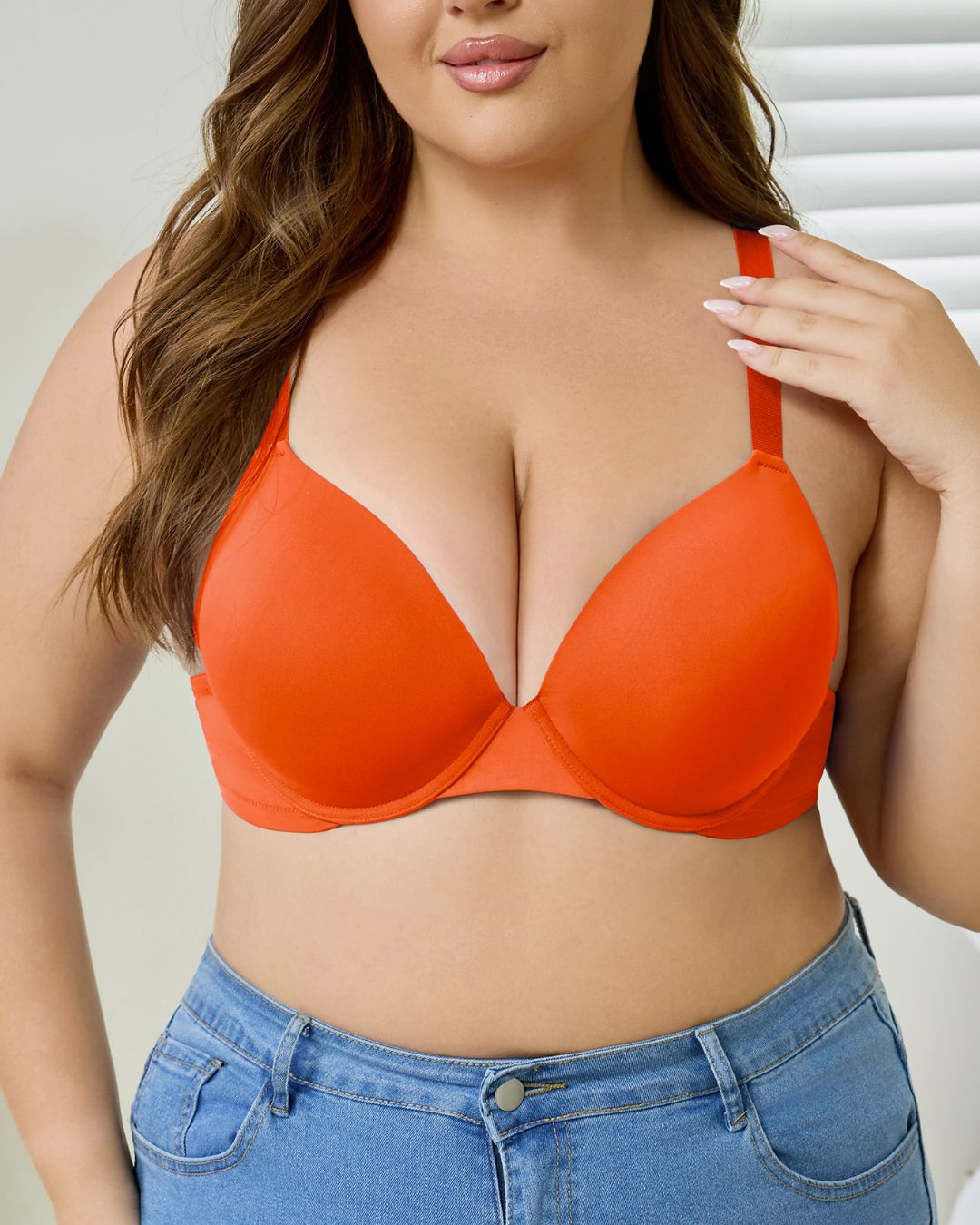 Curvvvy™ Plus Size Push-Up Full Coverage Support Bra