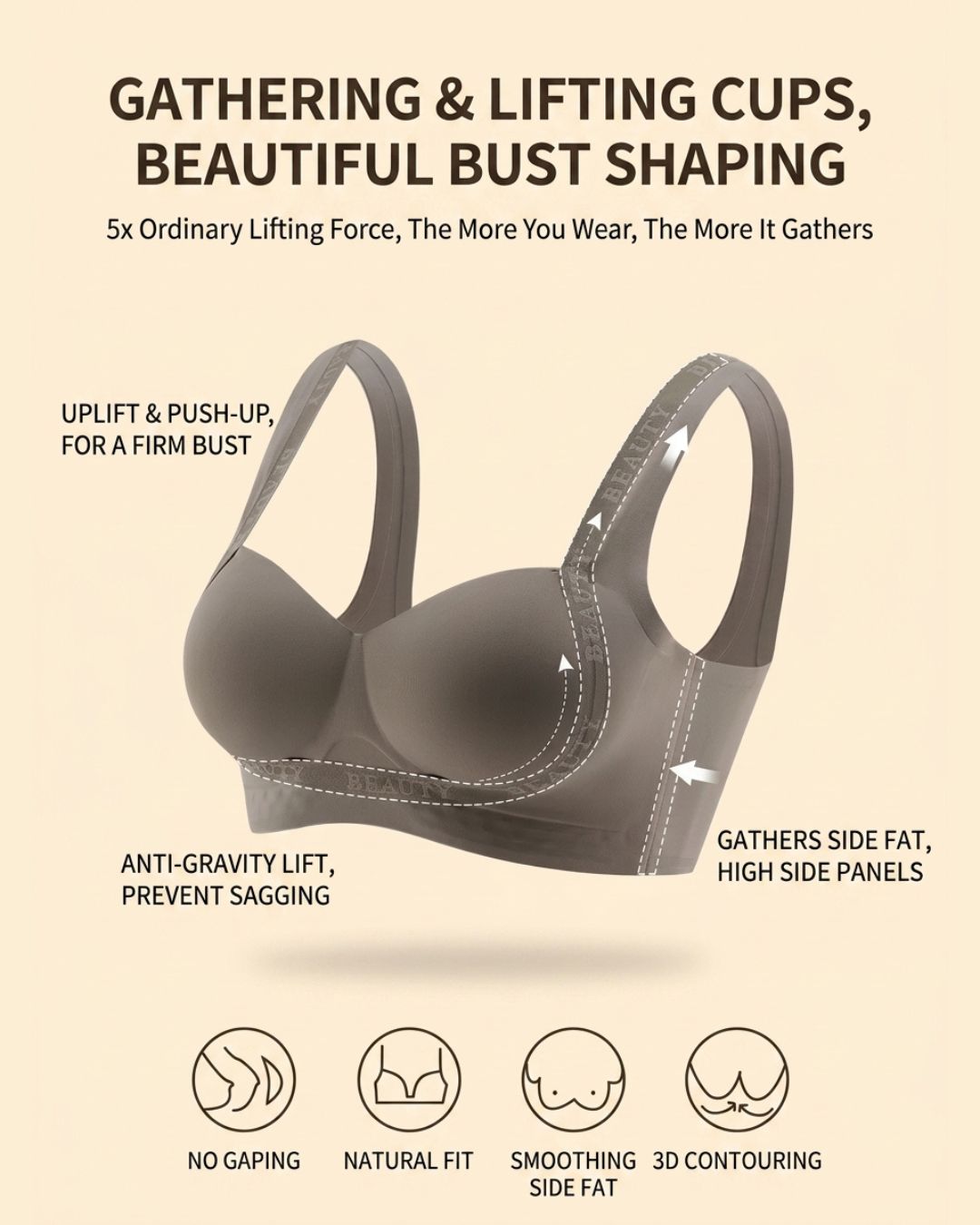 Curvvvy™ Wireless Push-Up Lift Side Support Bra