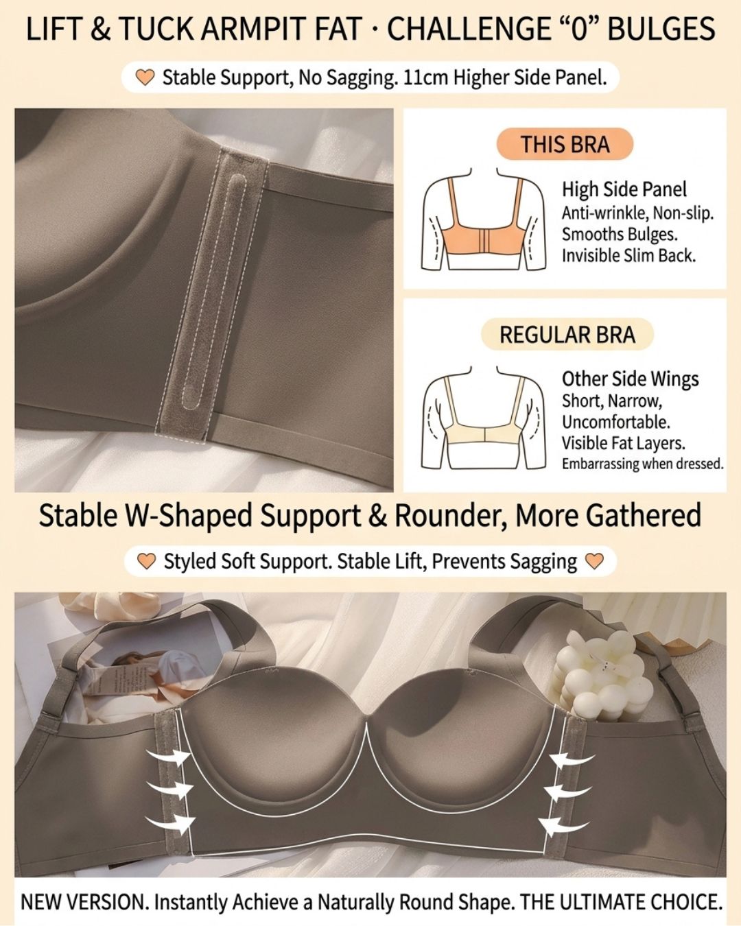 Curvvvy™ Wireless Push-Up Lift Side Support Bra