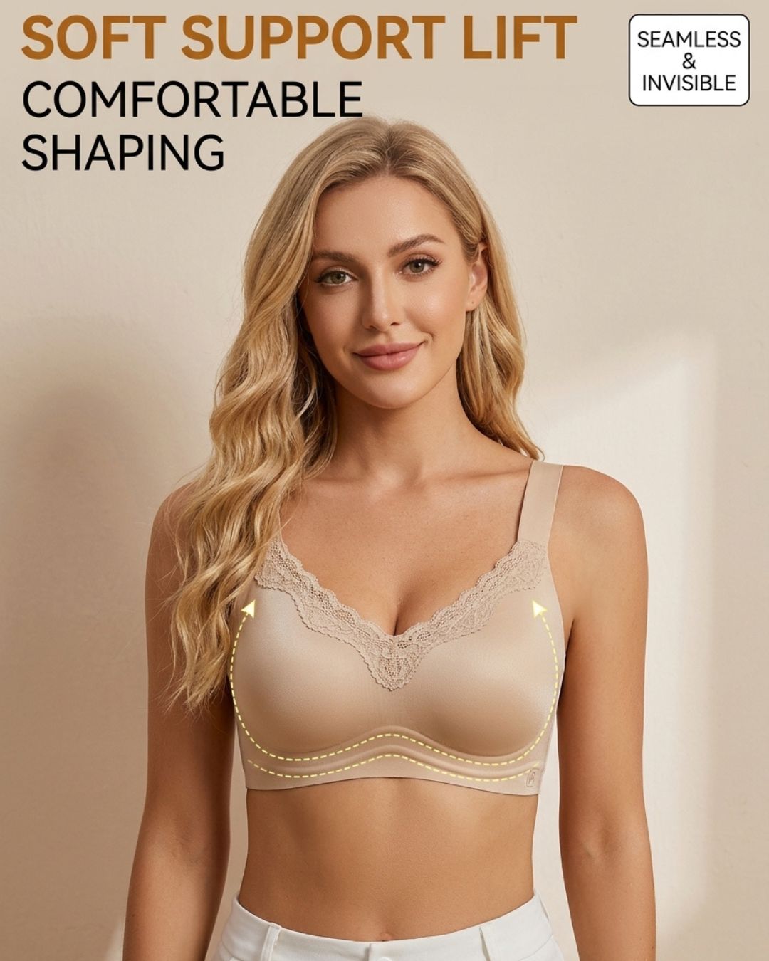 Curvvvy™ Seamless Molded Cup Sculpting Jelly Support Bra