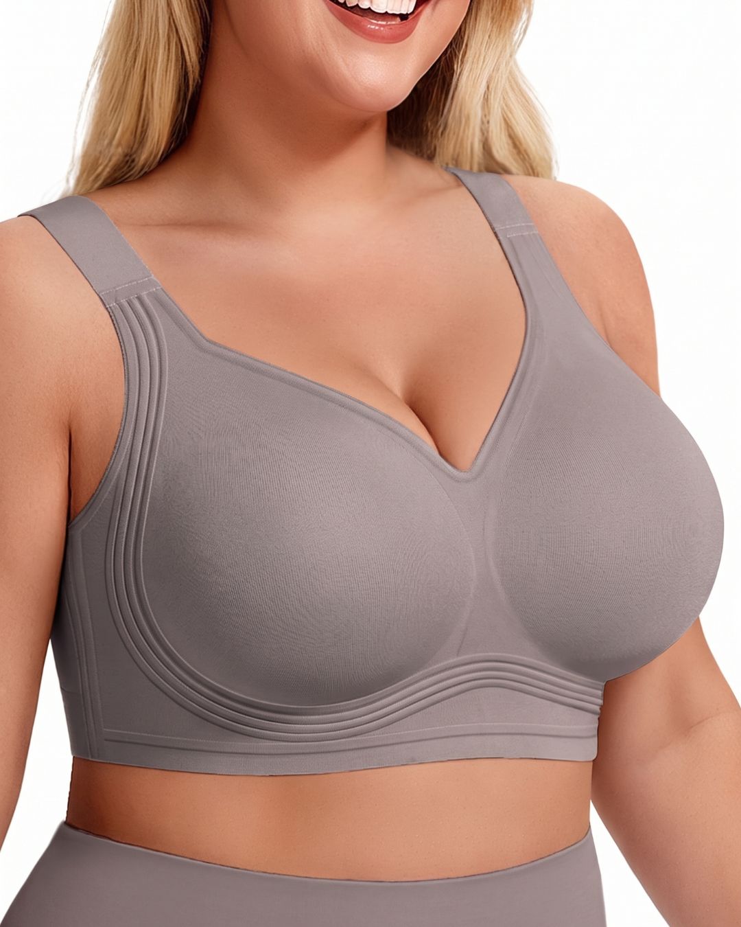 Curvvvy™ Plus Size Supportive Seamless Jelly Bra