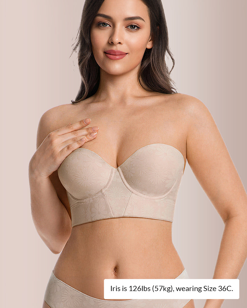 Curvvvy™ Convertible Strapless Underwire Bra With Side Support