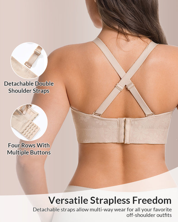 Curvvvy™ Convertible Strapless Underwire Bra With Side Support