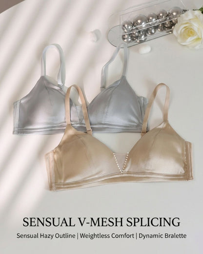 Curvvvy™ French Silk Sheer Mesh Triangle Cup Bra