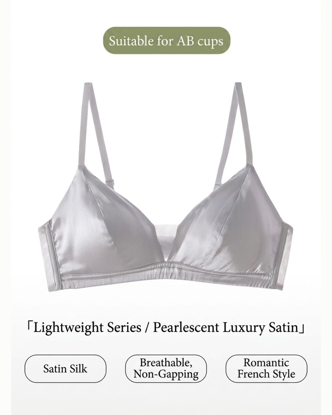 Curvvvy™ French Silk Sheer Mesh Triangle Cup Bra
