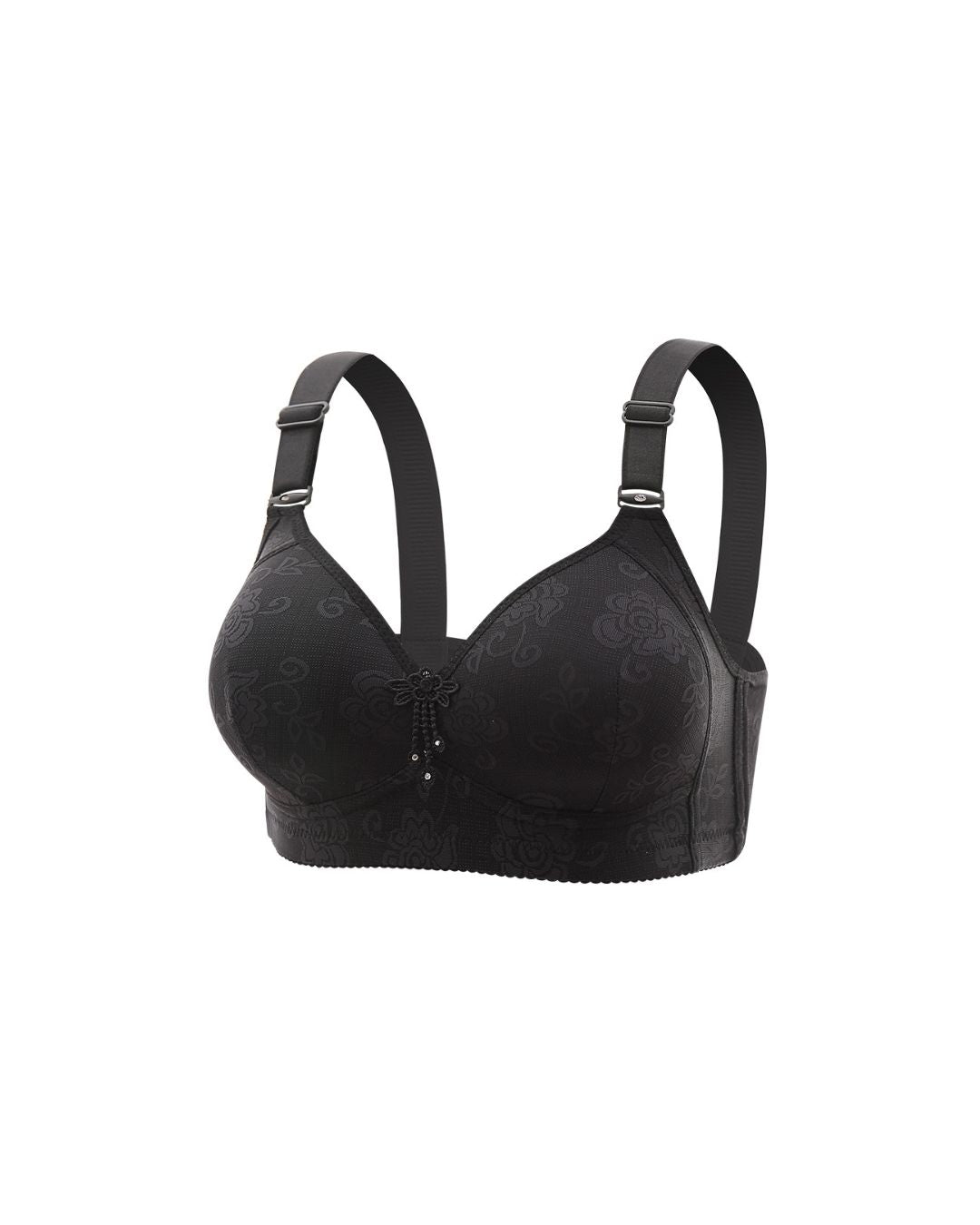 Curvvvy™ Plus Size Jacquard Wireless Push-Up Support Bra