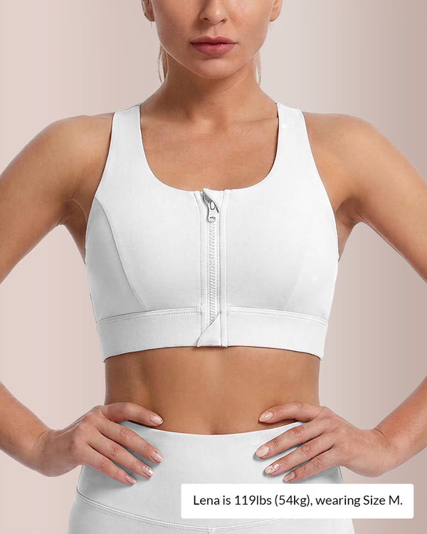 Curvvvy™ Sportbeha met Ritssluiting Voorop, Hoge Impact, Grote Maten