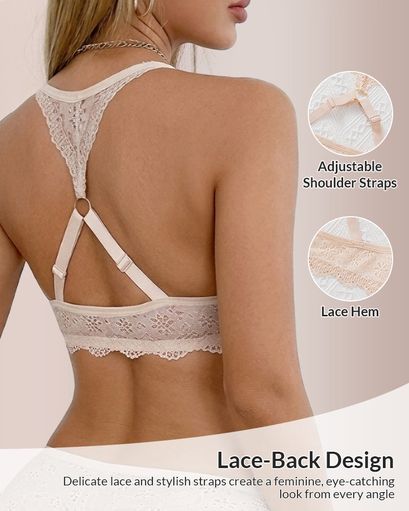 Curvvvy™ Push-up-BH aus Spitze mit Frontverschluss