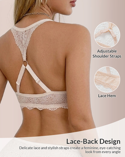 Curvvvy™ Push-up-BH aus Spitze mit Frontverschluss