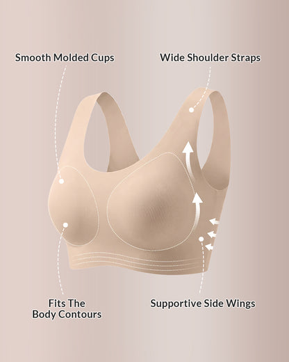 Curvvvy™ Reggiseno Senza Ferretto Jelly Dot Senza Cuciture – Morbido e Comodo