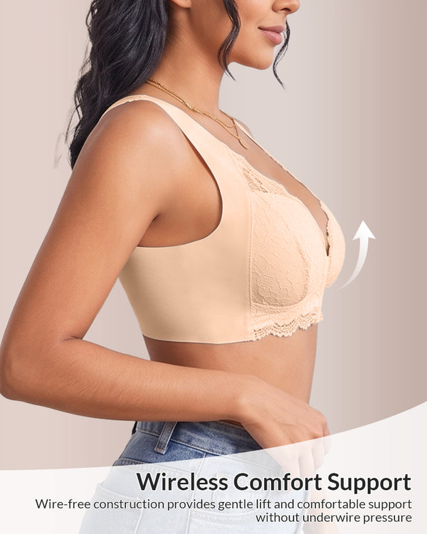 Curvvvy™ Sujetador sin Aros de Puntos de Gel sin Costuras - Camiseta Lisa y Cómoda