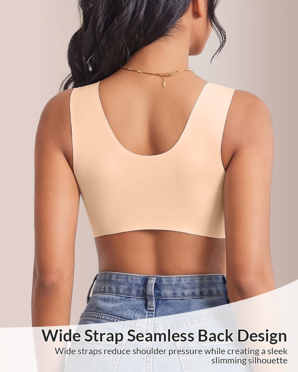 Curvvvy™ Sujetador sin Aros de Puntos de Gel sin Costuras - Camiseta Lisa y Cómoda