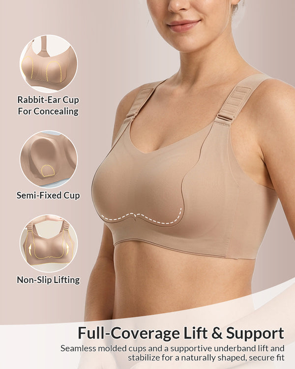 Curvvvy™ Wirefree Adjustable Seamless Minimizer Bra