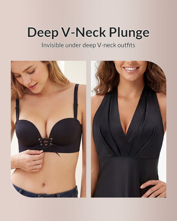 Curvvvy™ Wireless Front-Drawstring Push-Up Bra
