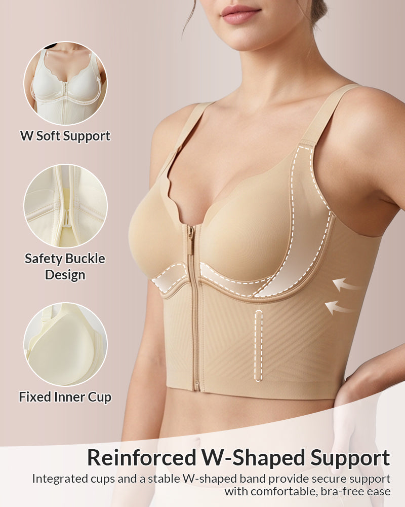 Curvvvy™ Seamless Front-Zip Lifting Bra Vest