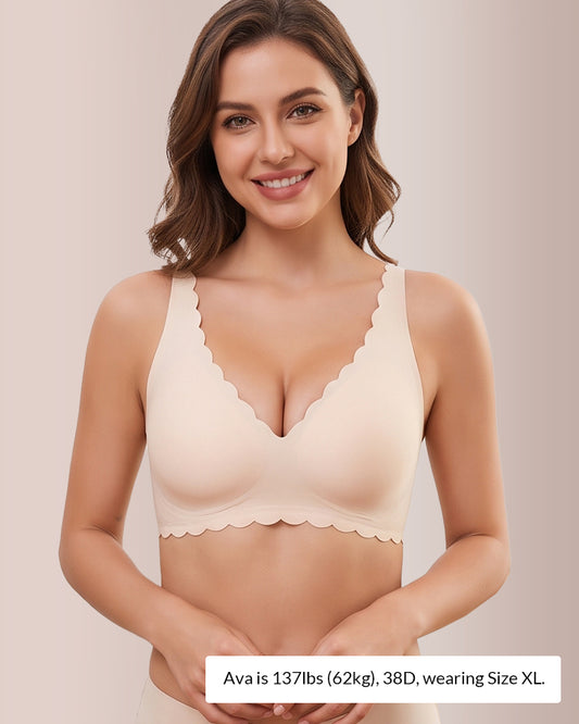 Curvvvy™ Sujetador sin Aros de Puntos de Gel sin Costuras - Camiseta Lisa y Cómoda