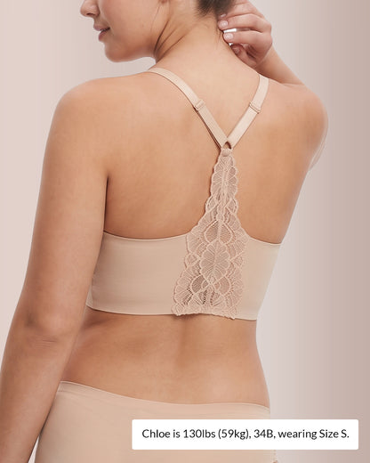 Curvvvy™ Soutien-gorge Confort Sans Couture à Col V Festonné