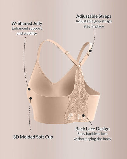 Curvvvy™ Soutien-gorge Confort Sans Couture à Col V Festonné