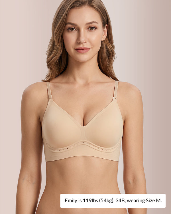 Curvvvy™ Reggiseno Senza Ferretto Jelly Dot Senza Cuciture – Morbido e Comodo